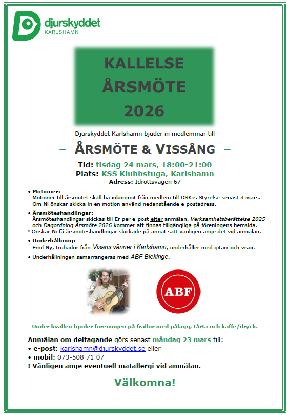 Inbjudan till årsmöte