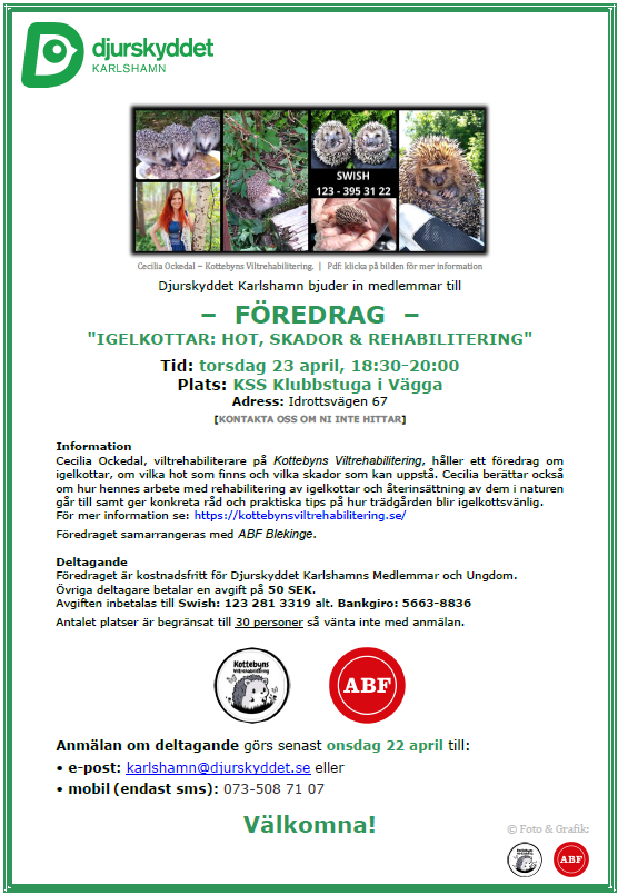 Inbjudan till föreläsningen